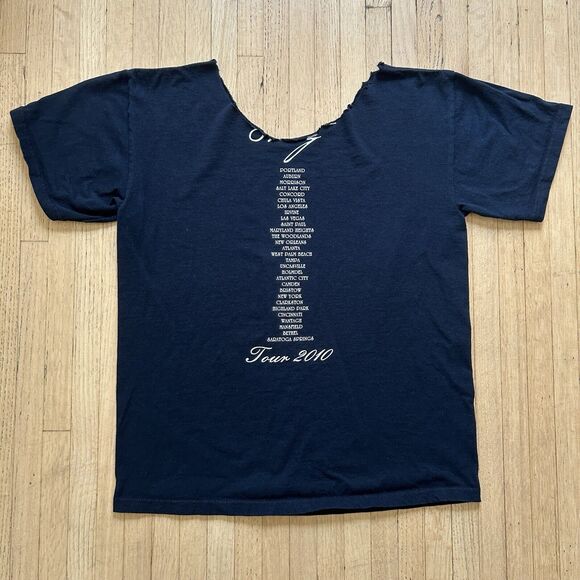 Sting Concert Tour T Shirt Women's XL Black Short Sleeve Cropped at Neck 40" - Picture 3 of 5